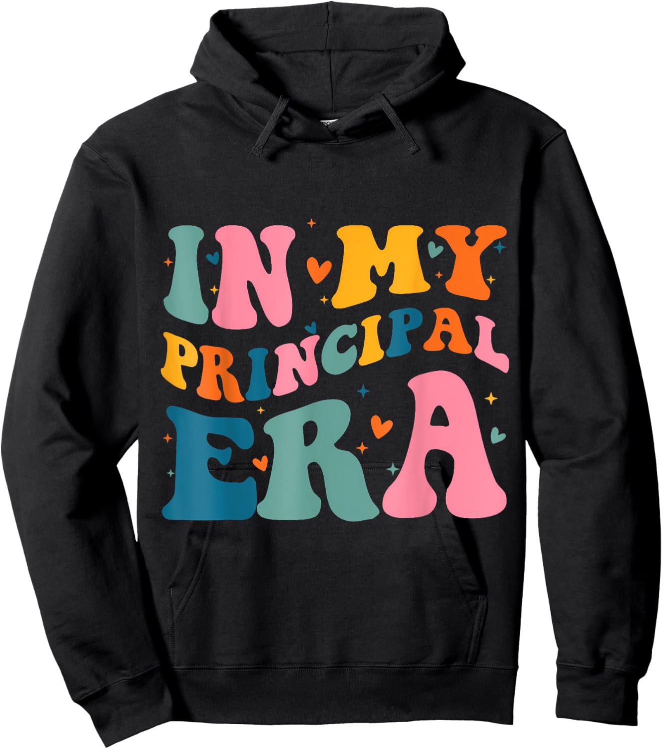 In My Principal Era Groovy School Principal Back To School Hoodie - Hoodie | Black