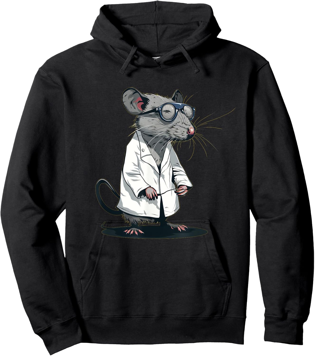 Cool Scientist Rat for Lab and Science Lovers Hoodie - Hoodie | Black