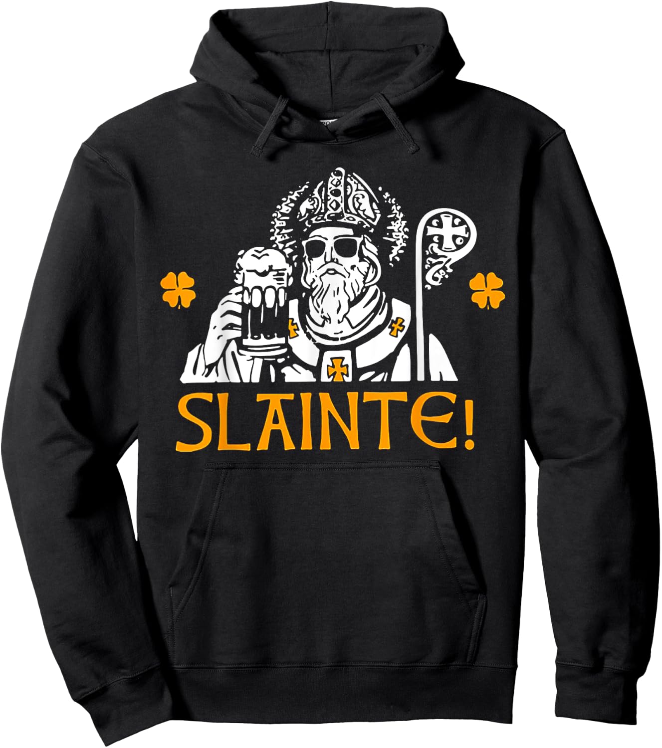 Slainte Irish Gaelic Cheers St. Patrick's Day Hoodie - Hoodie | Black