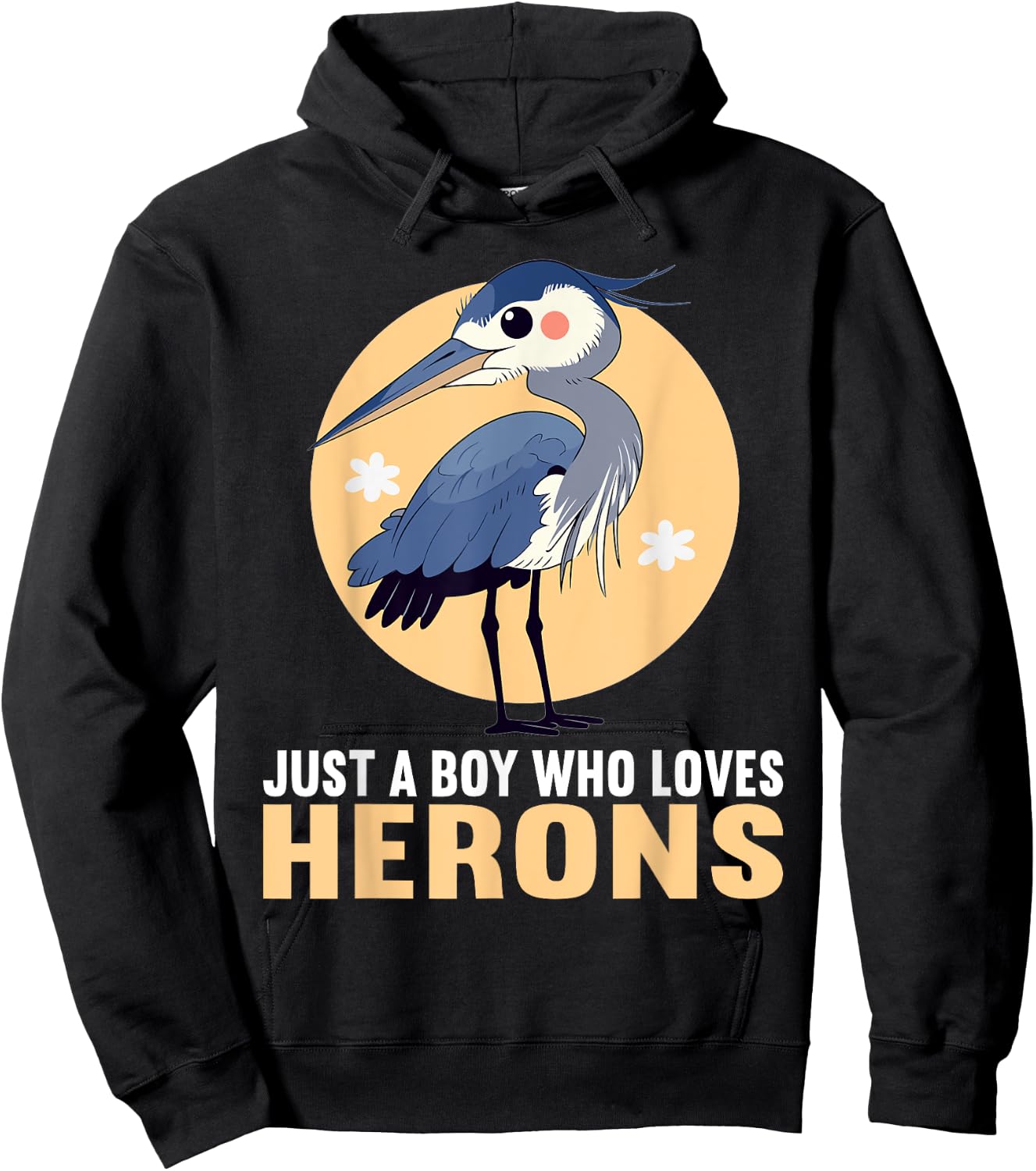 Just a Boy who loves Herons Heron Hoodie - Hoodie | Black