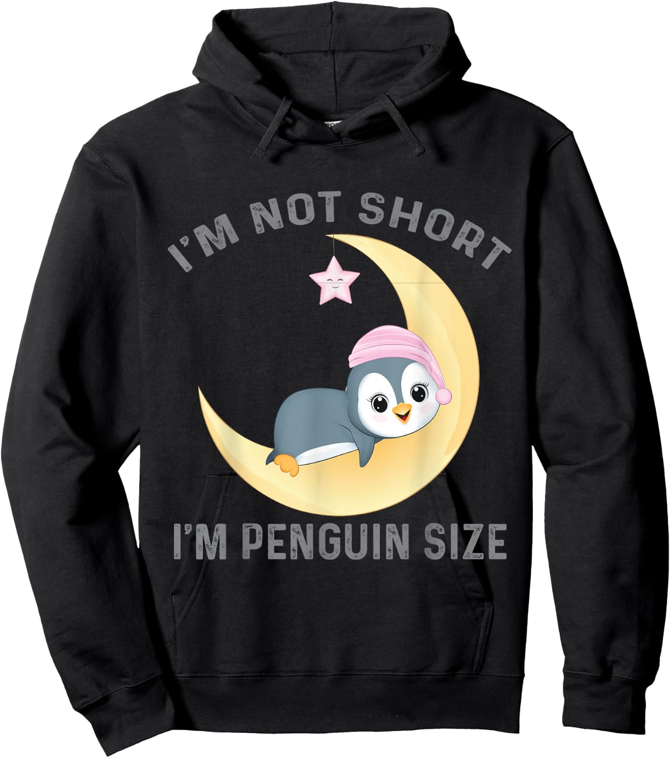 I'm Not Short I'm Penguin Size Cute Penguin Lover Hoodie - Hoodie | Black