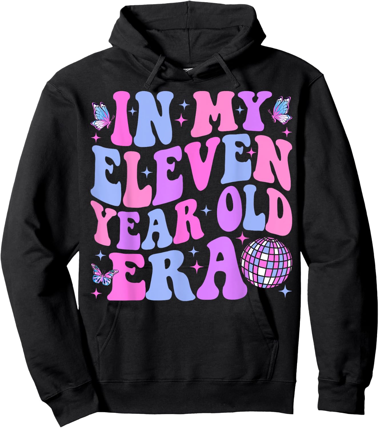In My Eleven Year Old Era Girl Boy 11th Birthday 11 Year Old Hoodie - Hoodie | Black