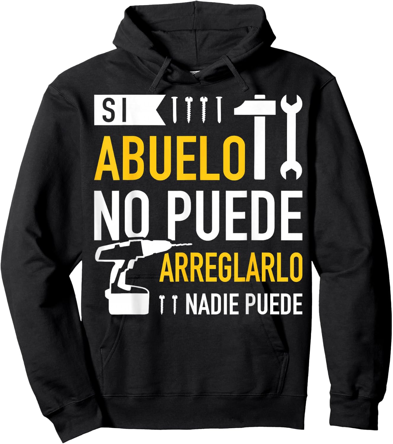 Si abuelo no puede arreglarlo nadie puede para día del padre Hoodie - Hoodie | Black