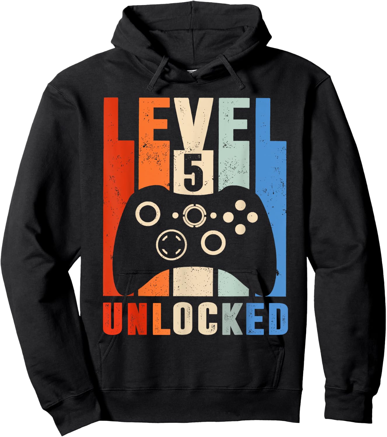 Level 5 Unlocked Shirt Funny Video Gamer 5th Birthday Gift Hoodie - Hoodie | Black