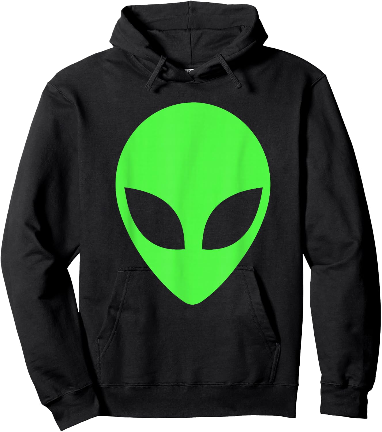 Green Alien Head Apparel 90's Style Clothing Funny Alien Hoodie - Hoodie | Black