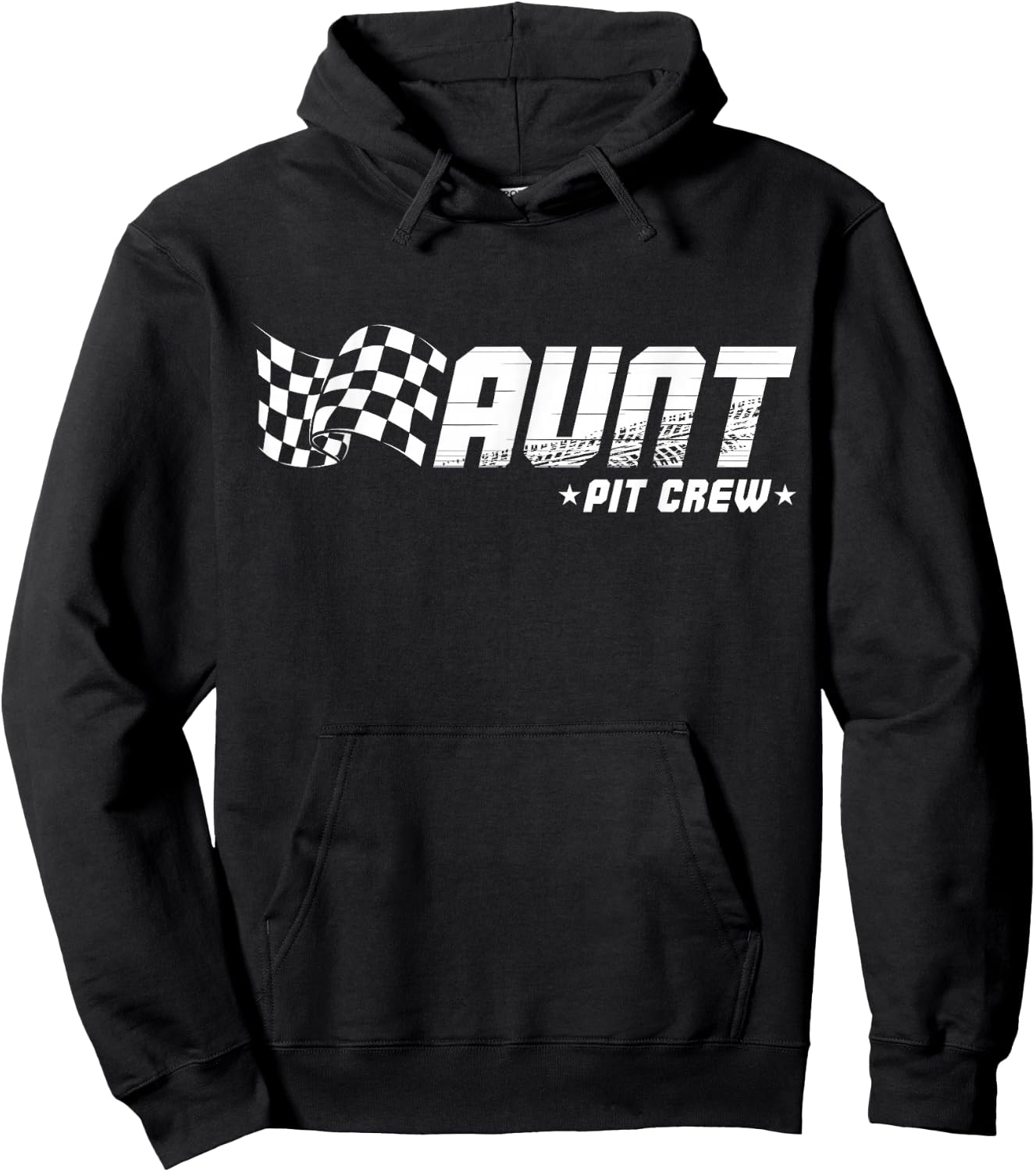Aunt Pit Crew Race Car Birthday Family Racing Hoodie - Hoodie | Black
