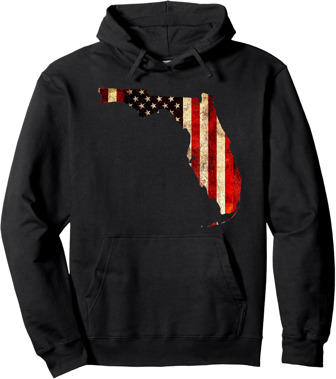 Florida American Flag / Stars and Stripes Shirt Hoodie - Hoodie | Black