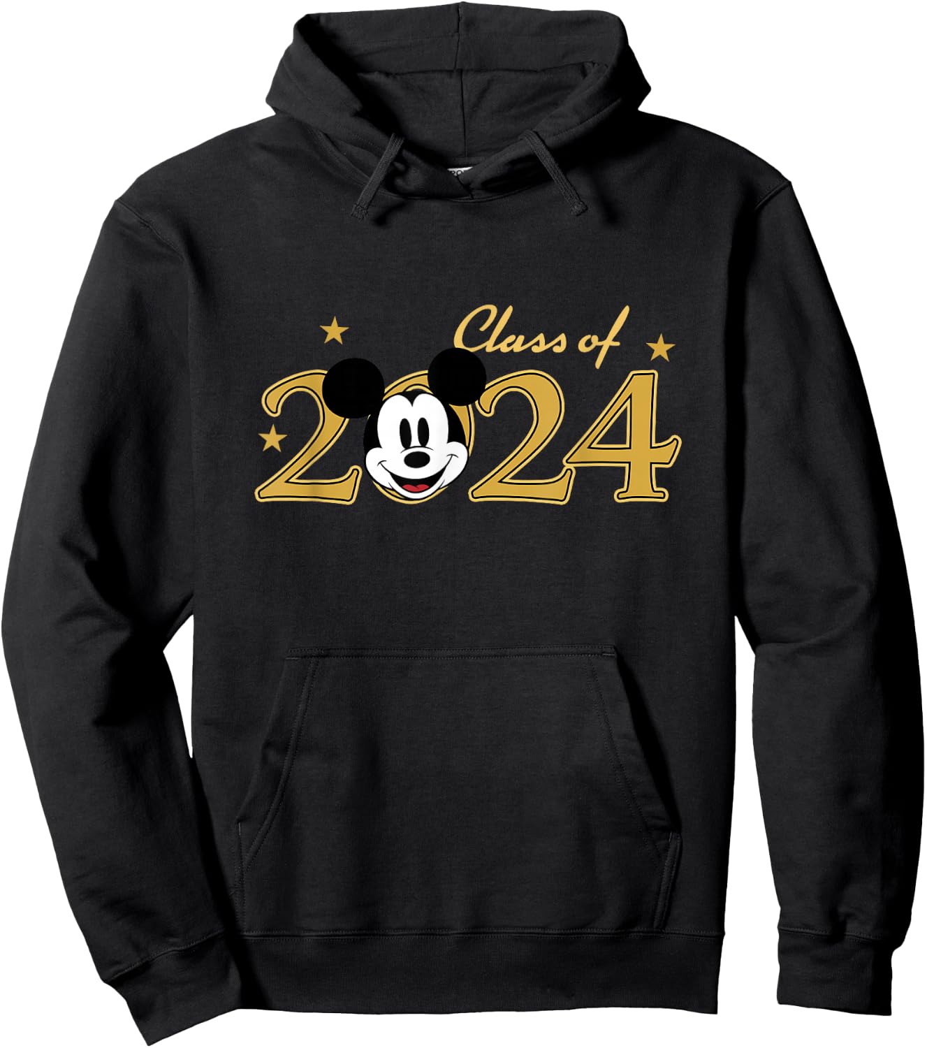Disney Mickey And Friends Class Of 2024 Vintage Logo Hoodie - Hoodie | Black