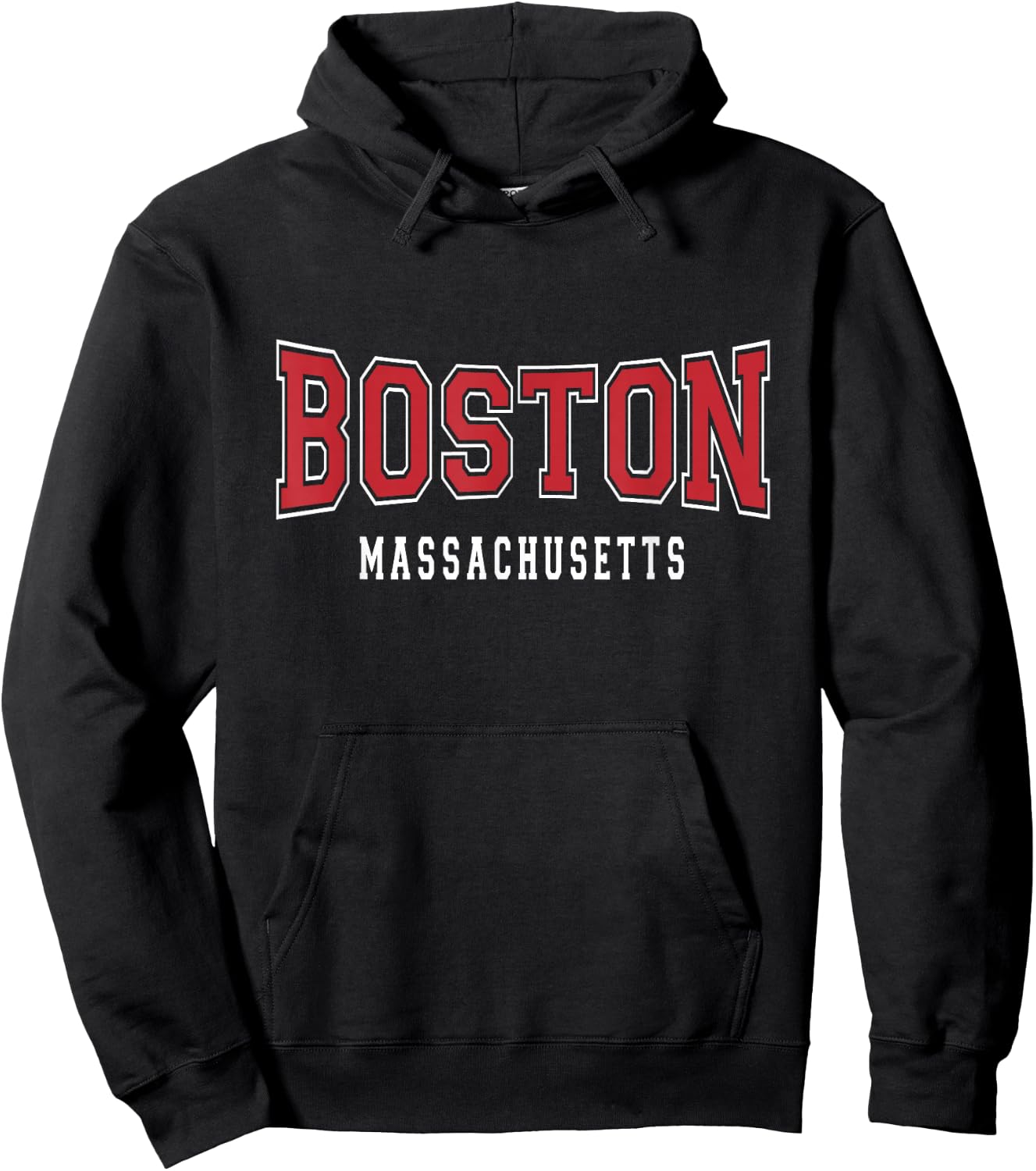 Boston Massachusetts MA Vintage Sports Design Hoodie - Hoodie | Black