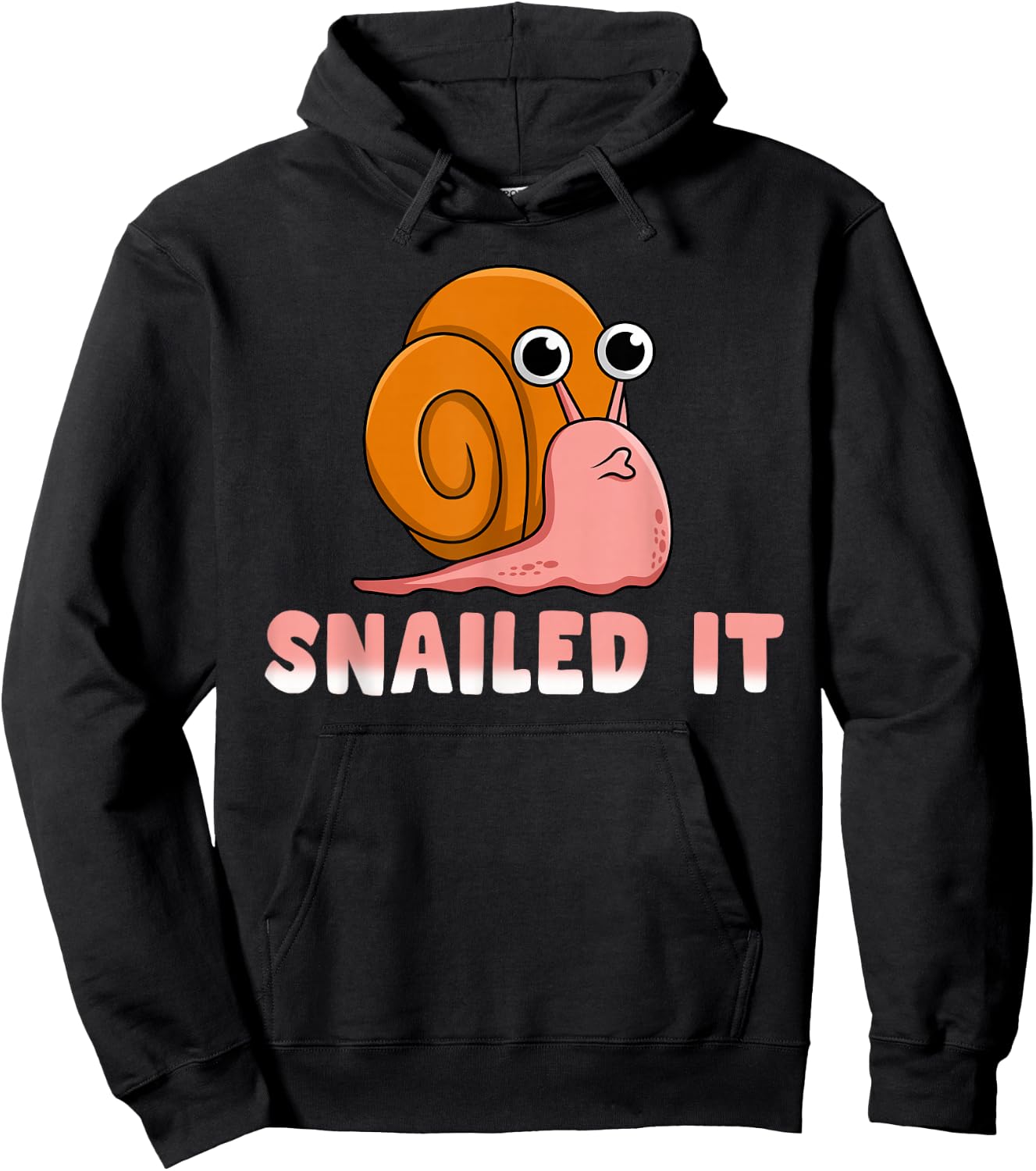 Snailed It Funny Snail Hoodie - Hoodie | Black