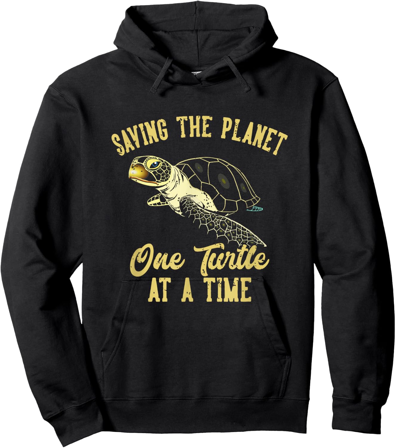Saving the Planet One Turtle At A Time Hoodie - Hoodie | Black