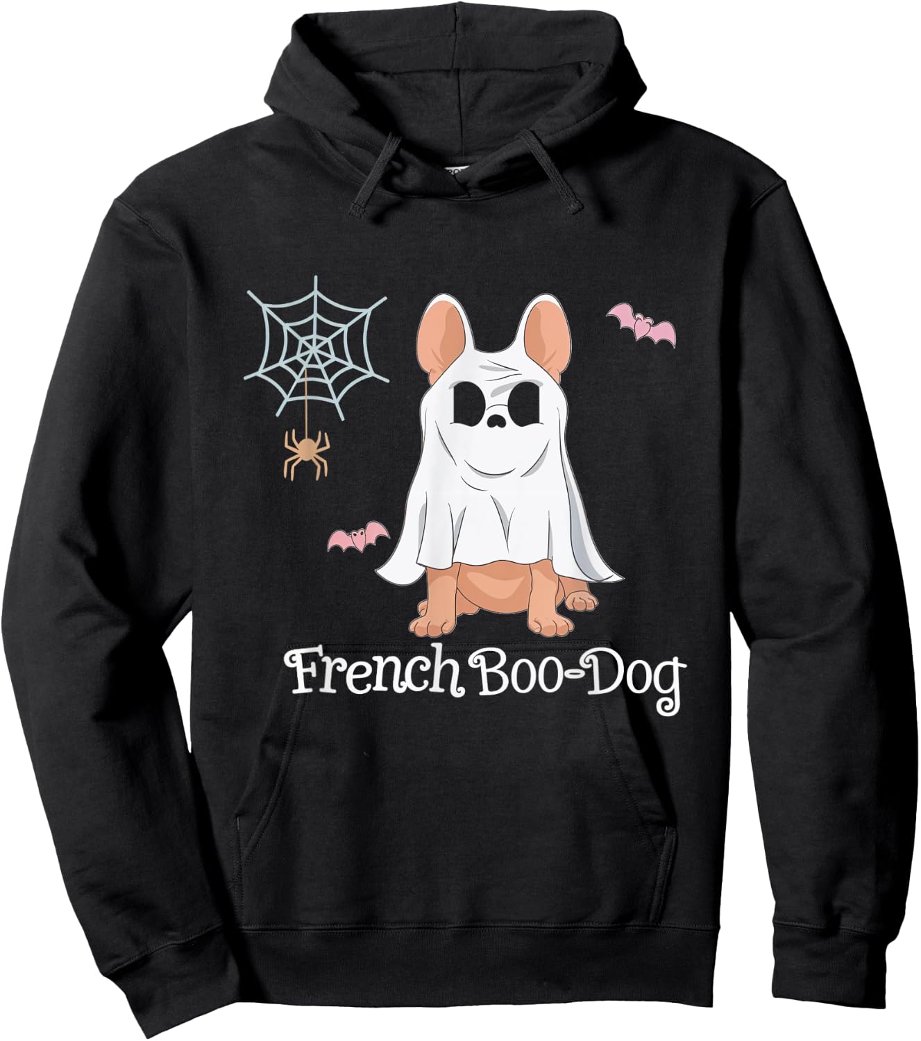 French Boo-Dog Halloween Dog Costume French Bulldog Men Women Hoodie - Hoodie | Black