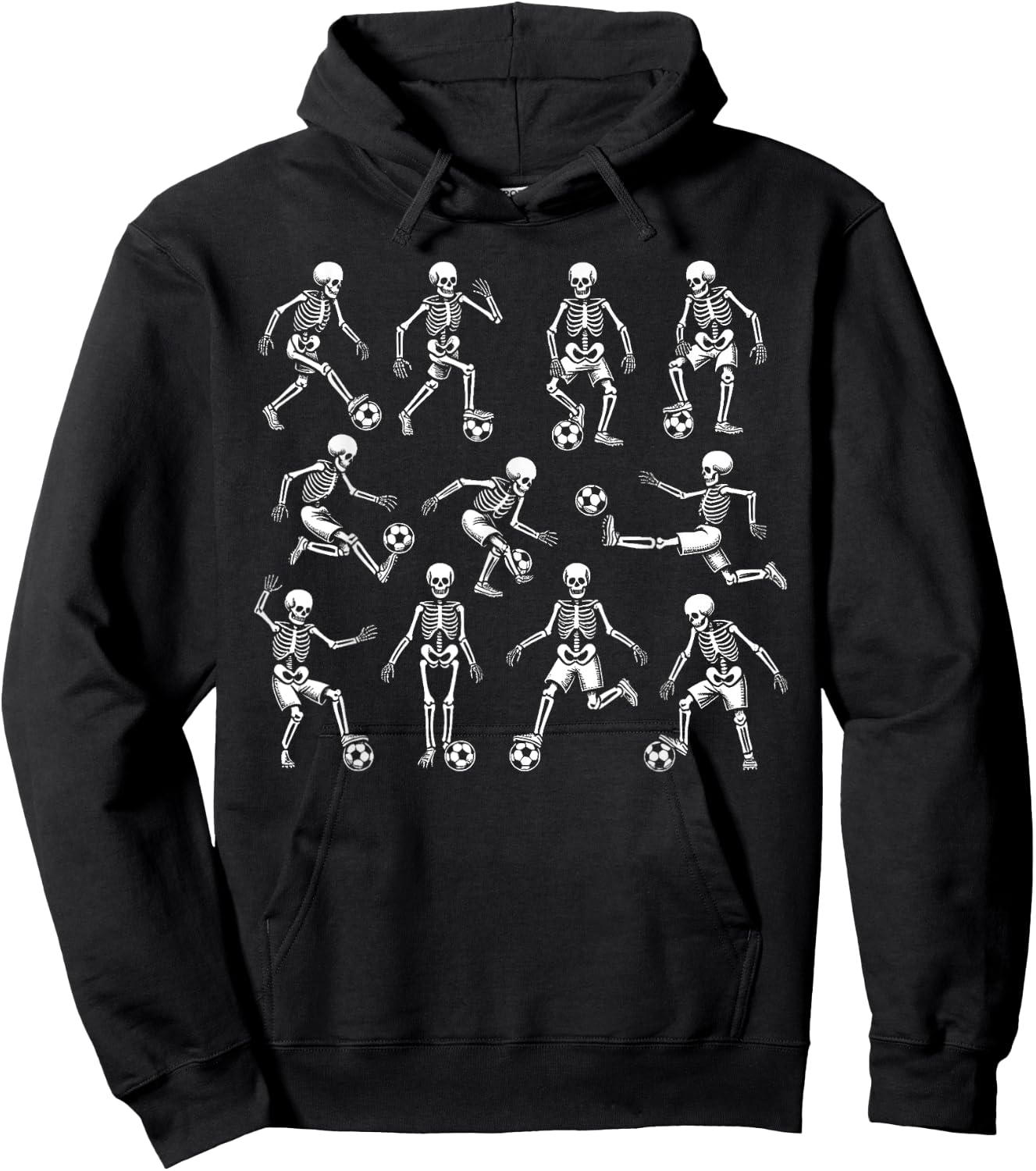 Funny Halloween Soccer Skeletons Play Soccer Boys Kids Hoodie - Hoodie | Black
