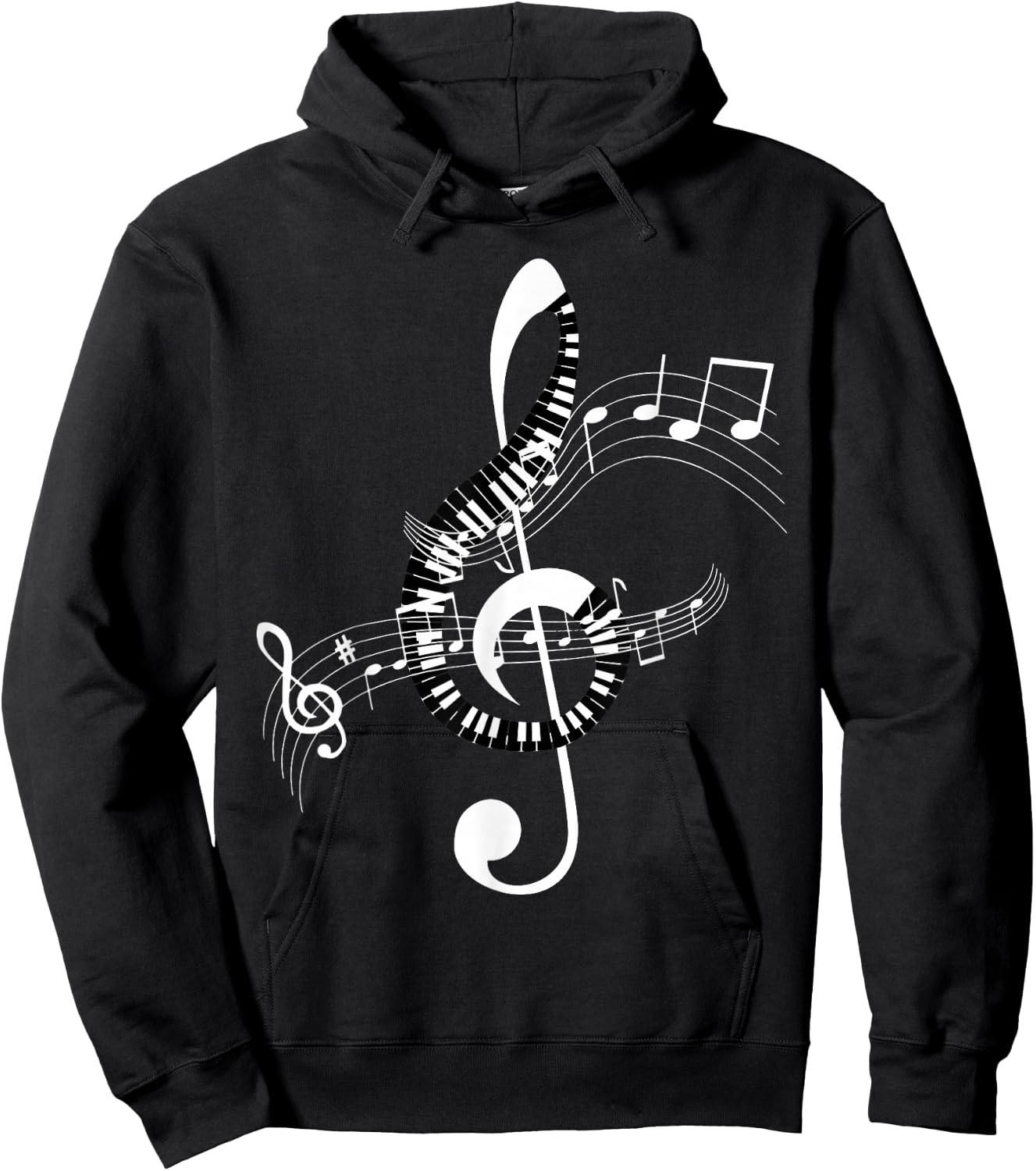 Musical Sheet Music Musicians Clef Sheet Music Hoodie - Hoodie | Black