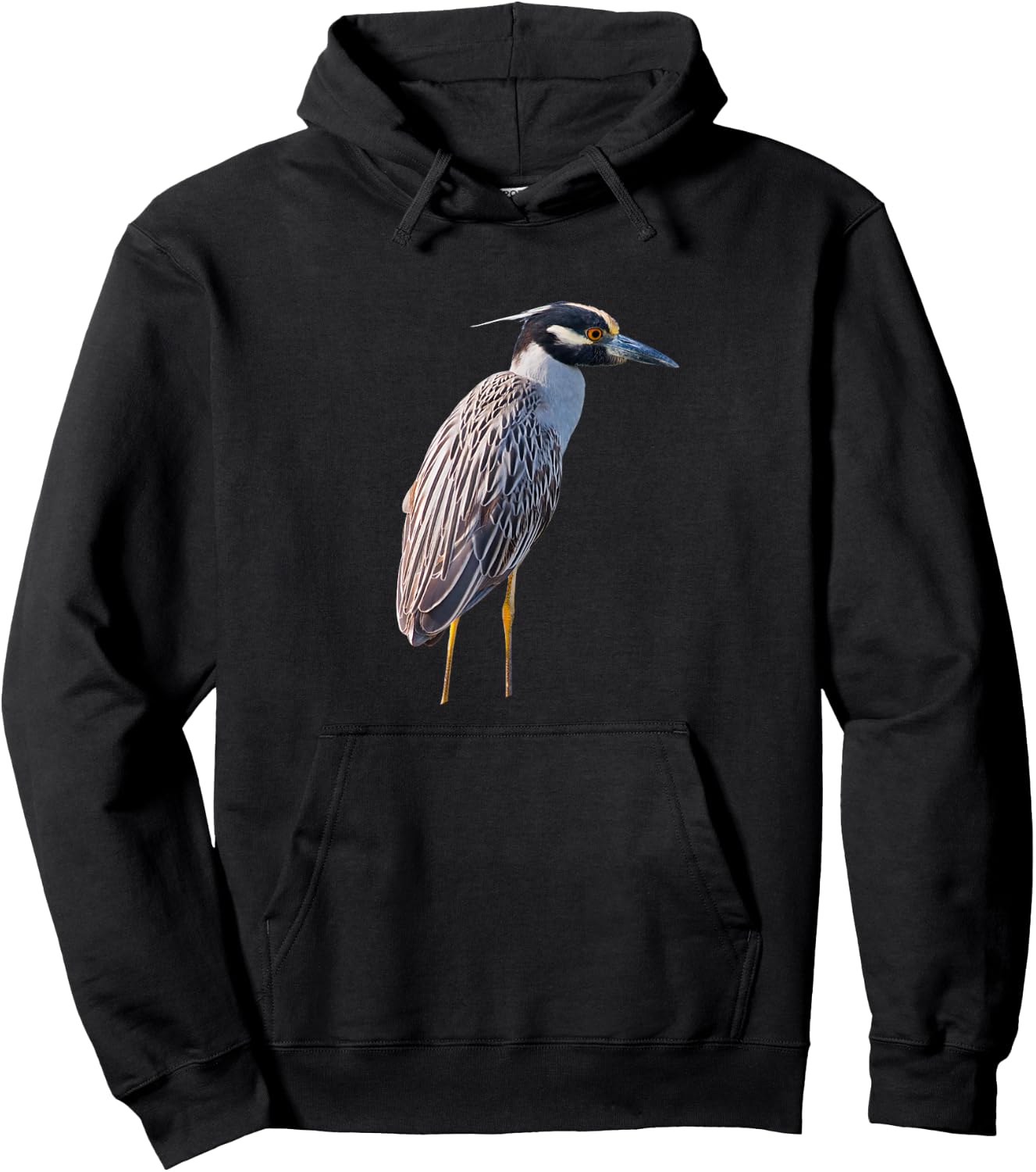 Yellow Crowned Night-Heron Ibis Stork Egret Heron Hoodie - Hoodie | Black