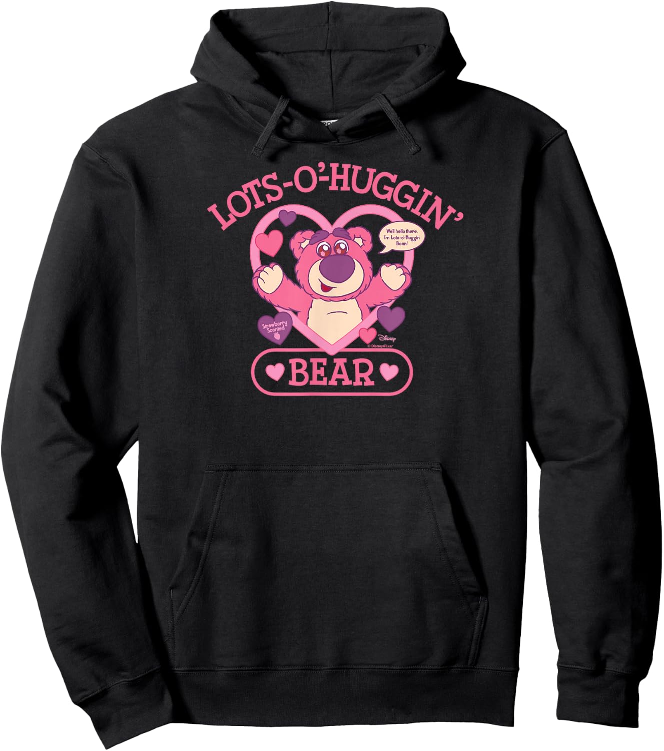 Toy Story - Lotso Strawberry Scented Bear Lots-O'-Huggin' Hoodie - Hoodie | Black