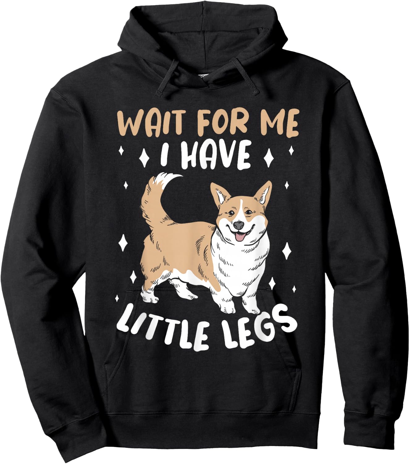 Wait For Me I Have Little Legs Cute Corgi Dog Lover Women Hoodie - Hoodie | Black
