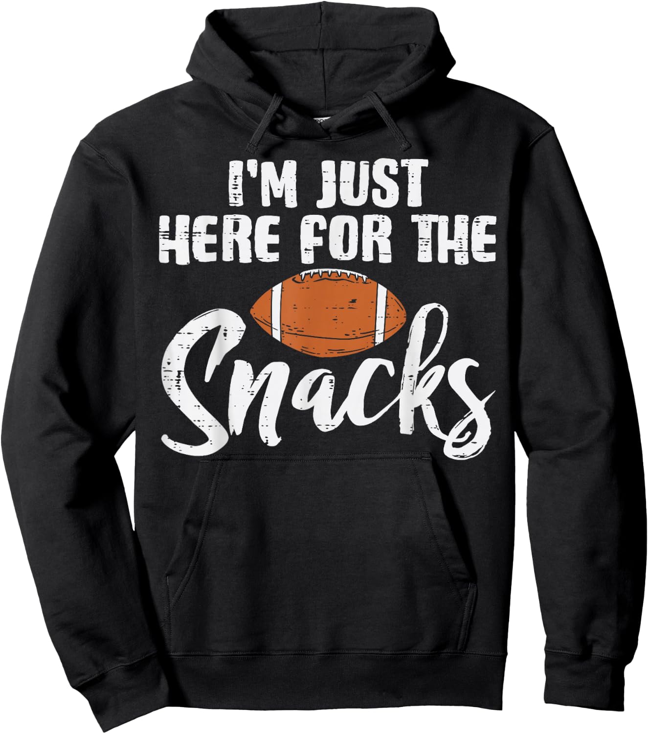 Just Here For The Snacks American Football Funny Women Kids Hoodie - Hoodie | Black