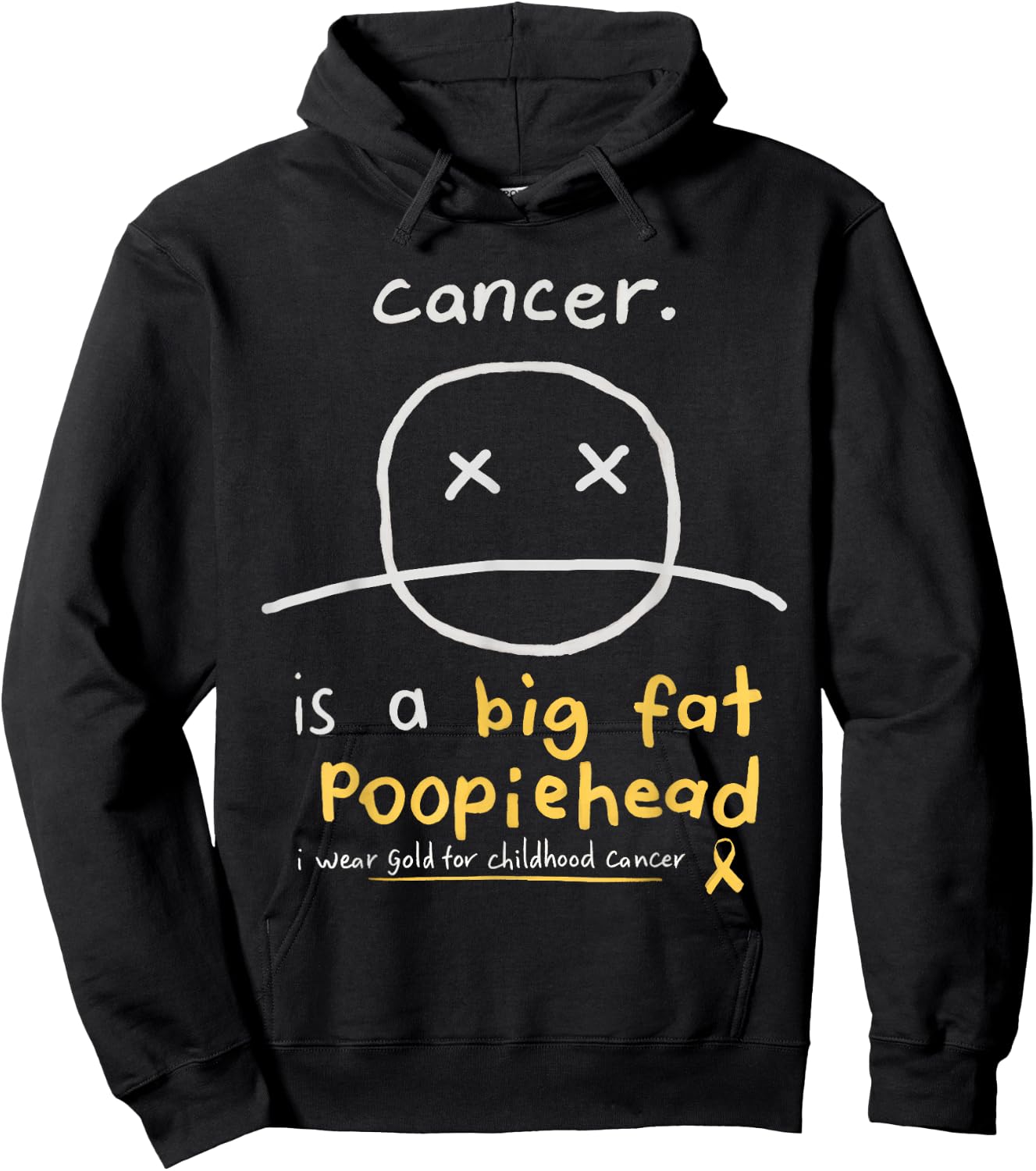 Childhood Cancer Awareness Smile Face Fighters - Survivors Hoodie - Hoodie | Black