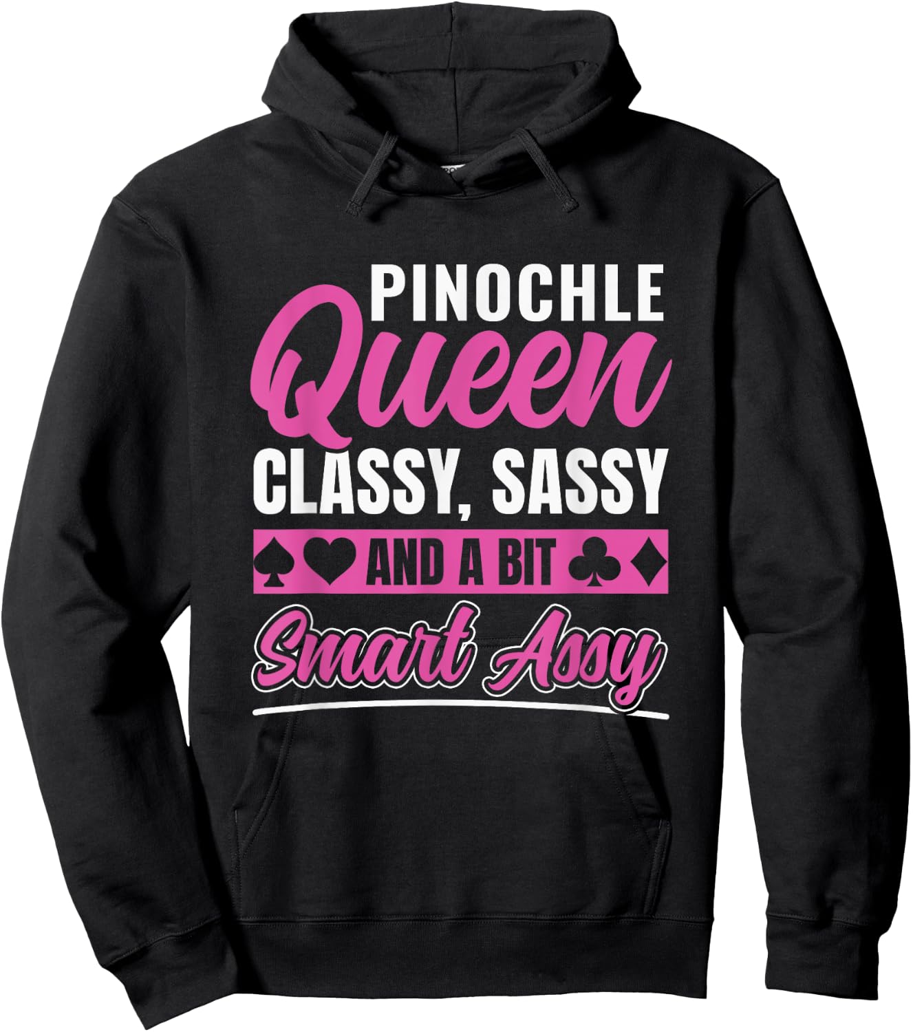 Pinochle Queen Funny Pinochle Player Hoodie - Hoodie | Black