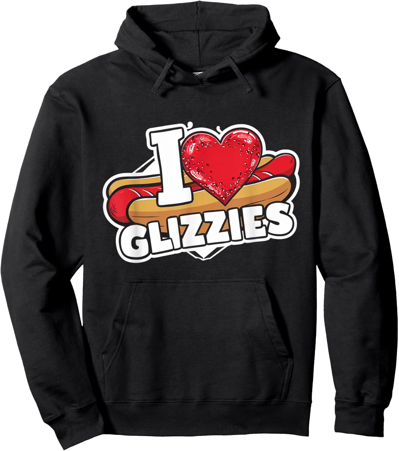 I Heart Glizzies I Love Glizzies Hoodie - Hoodie | Black