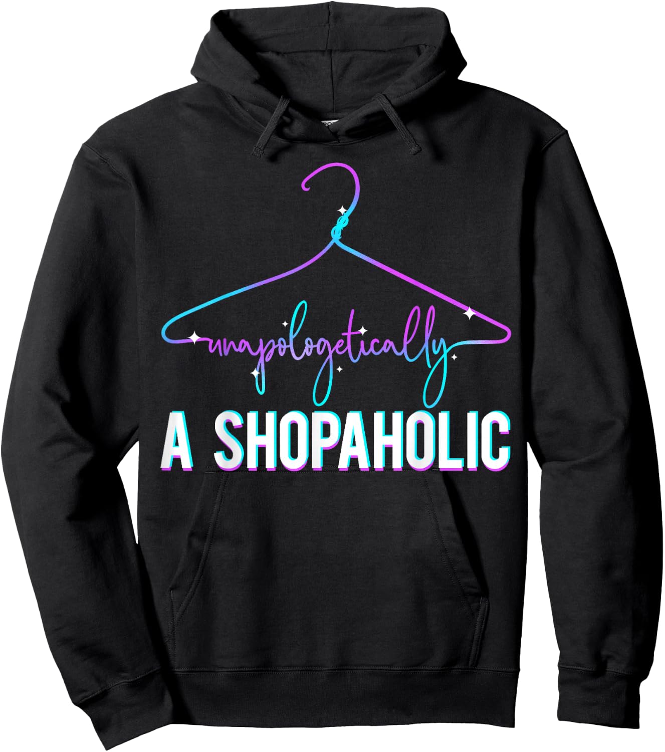 Shopaholic - funny shopping gift woman teen girl Hoodie - Hoodie | Black