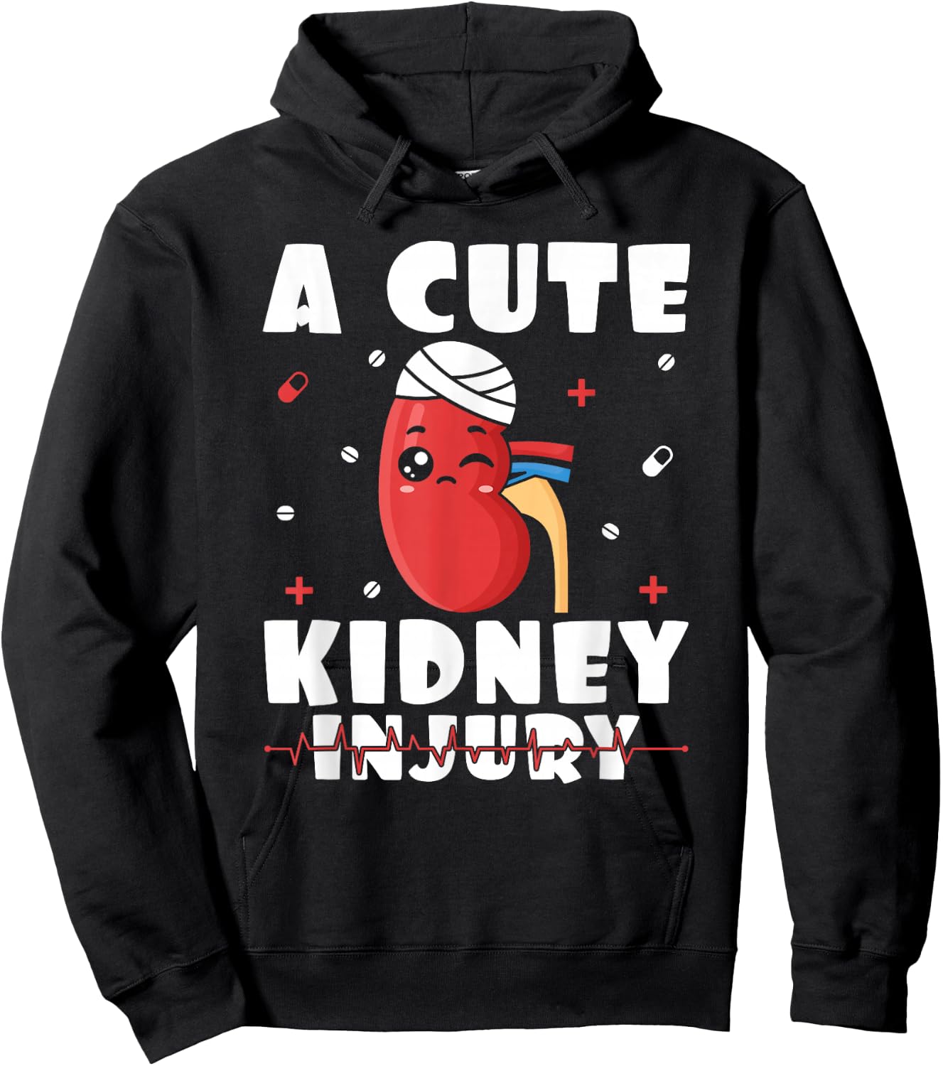 A Cute Kidney Injury Dialysis Nurse Nephrology Nursing Hoodie - Hoodie | Black
