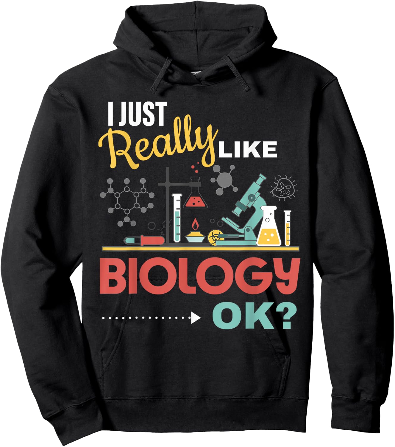 Really Like Biology Science Teacher Biologist Men Women Hoodie - Hoodie | Black