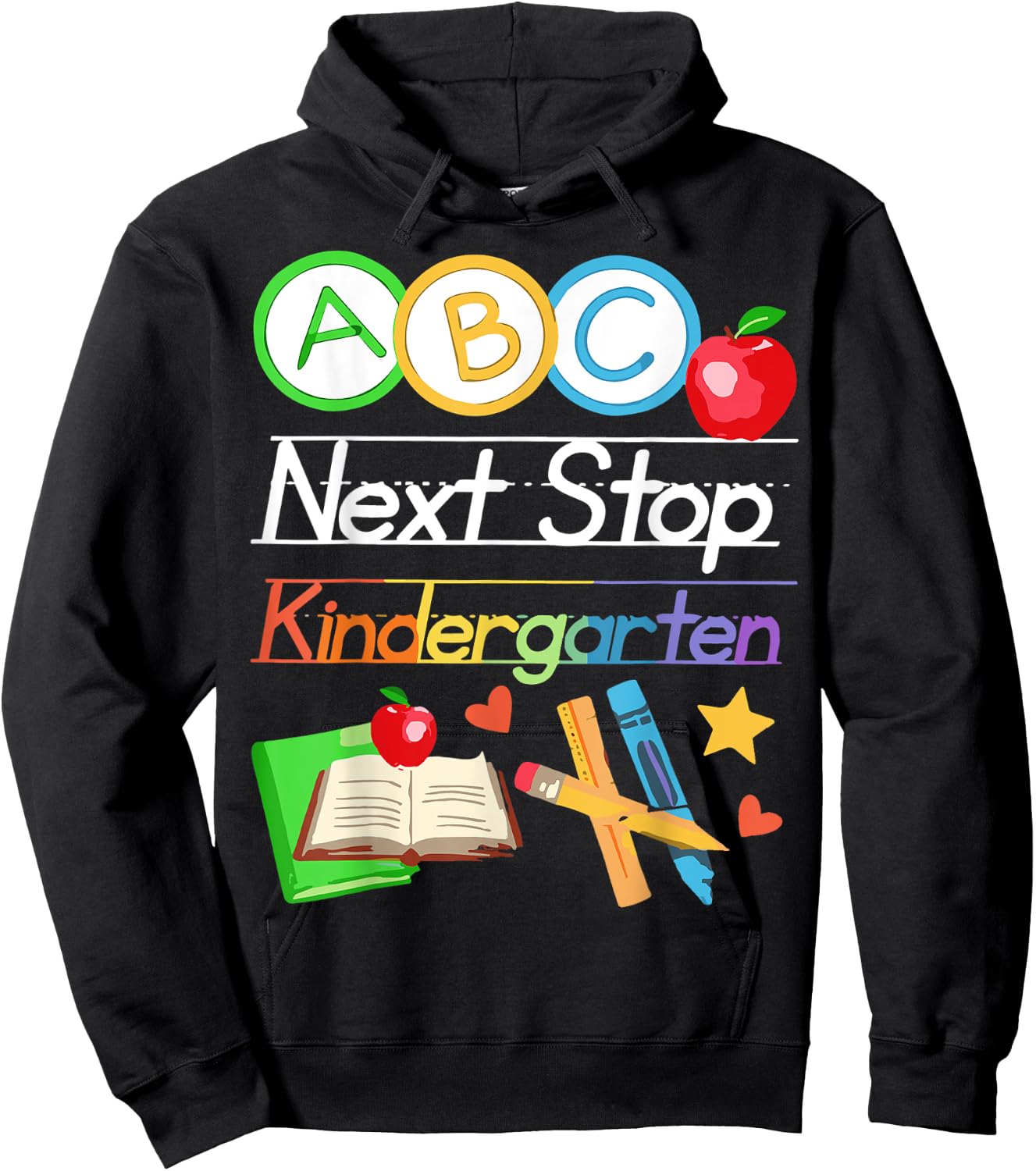 Next Stop Kindergarten Preschool Graduation 2025 Boy Girl Hoodie - Hoodie | Black