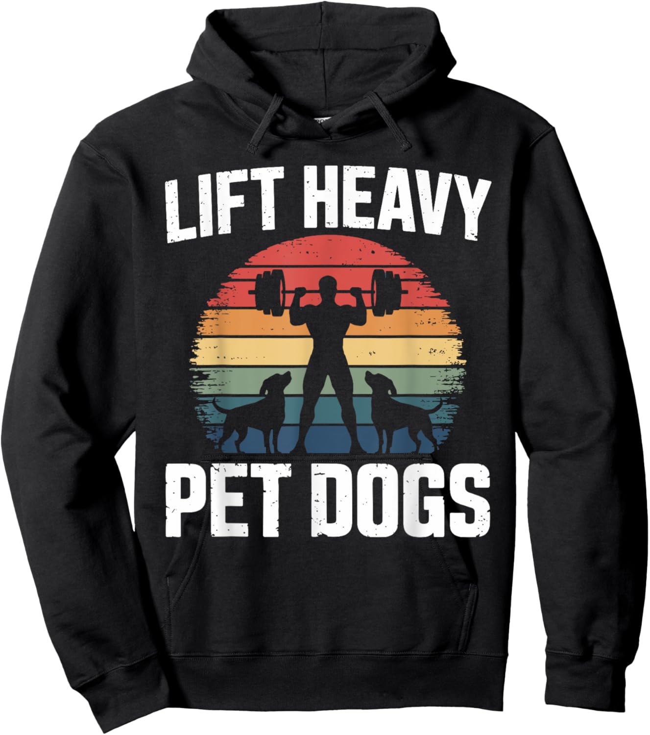 Lift Heavy Pet Dogs 2 Fitness T Shirts for Dog Owners Hoodie - Hoodie | Black