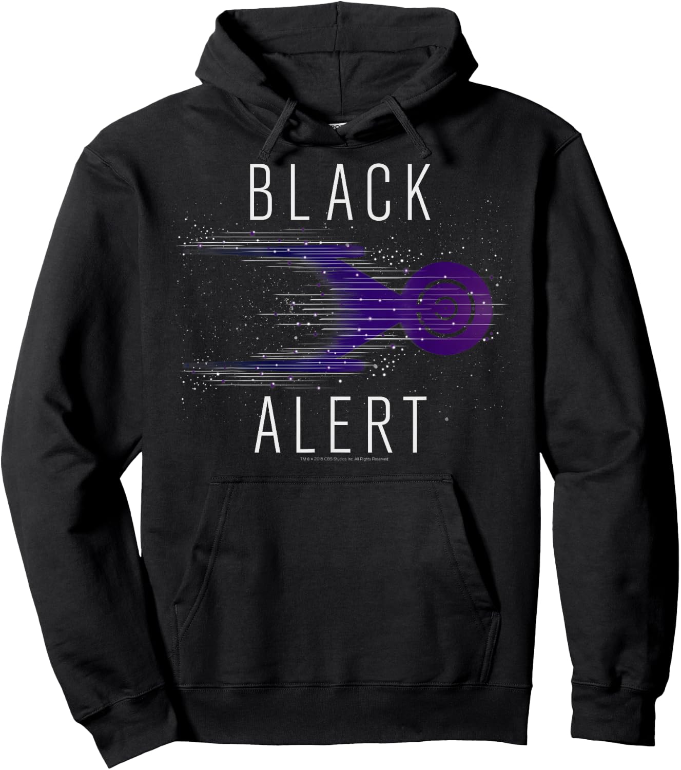 Star Trek Discovery Black Alert Starry Hoodie - Hoodie | Black