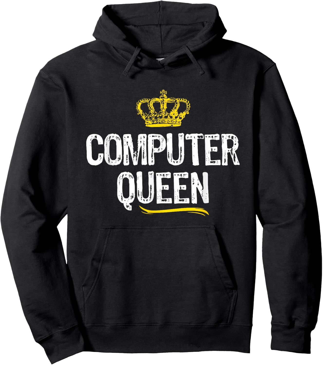 Computer Queen Women Girls IT Tech Support Nerd Funny Gift Hoodie - Hoodie | Black