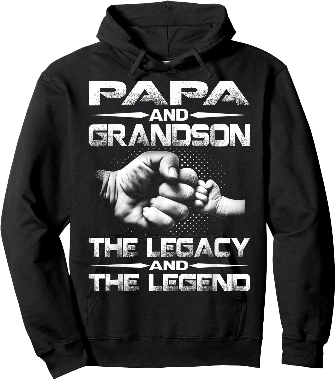 Papa And Grandson The Legend And The Legacy Hoodie - Hoodie | Black