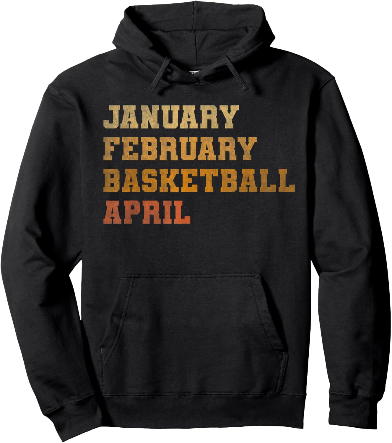 Retro Vintage January February Basketball April Men Women Hoodie - Hoodie | Black