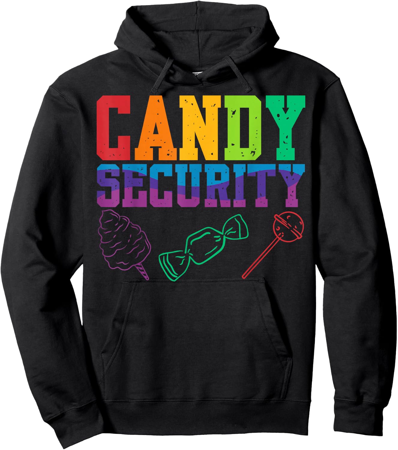 Candy Security Candyland Halloween Costume Kids Teens Adult Hoodie - Hoodie | Black