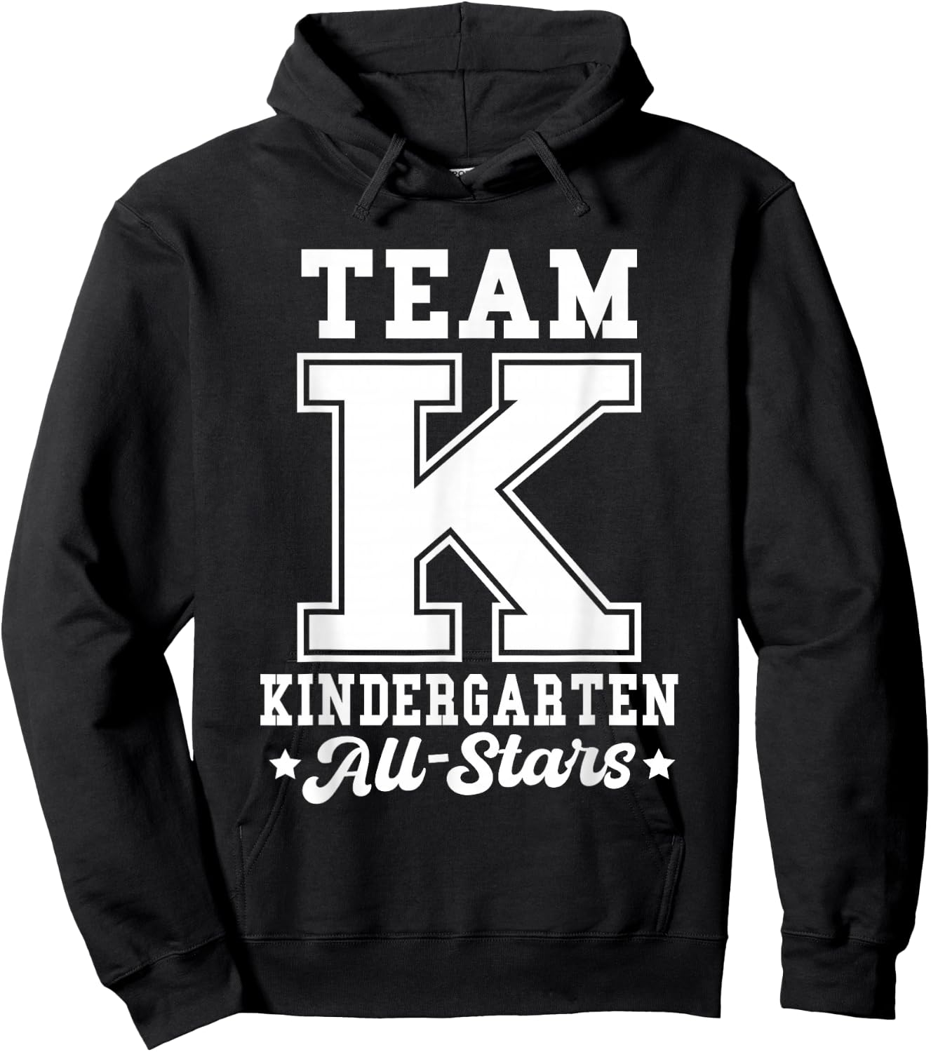 Team Kindergarten All-Stars Back To School Sports Jersey Hoodie - Hoodie | Black