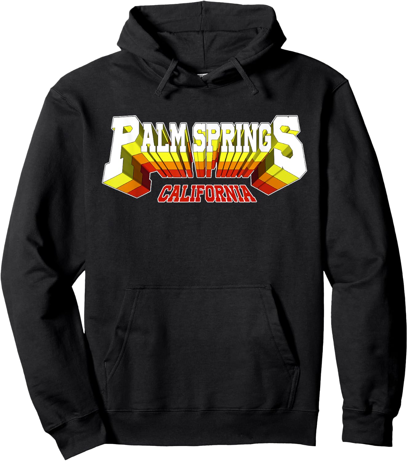 Retro Palm Springs City CA California Hoodie - Hoodie | Black