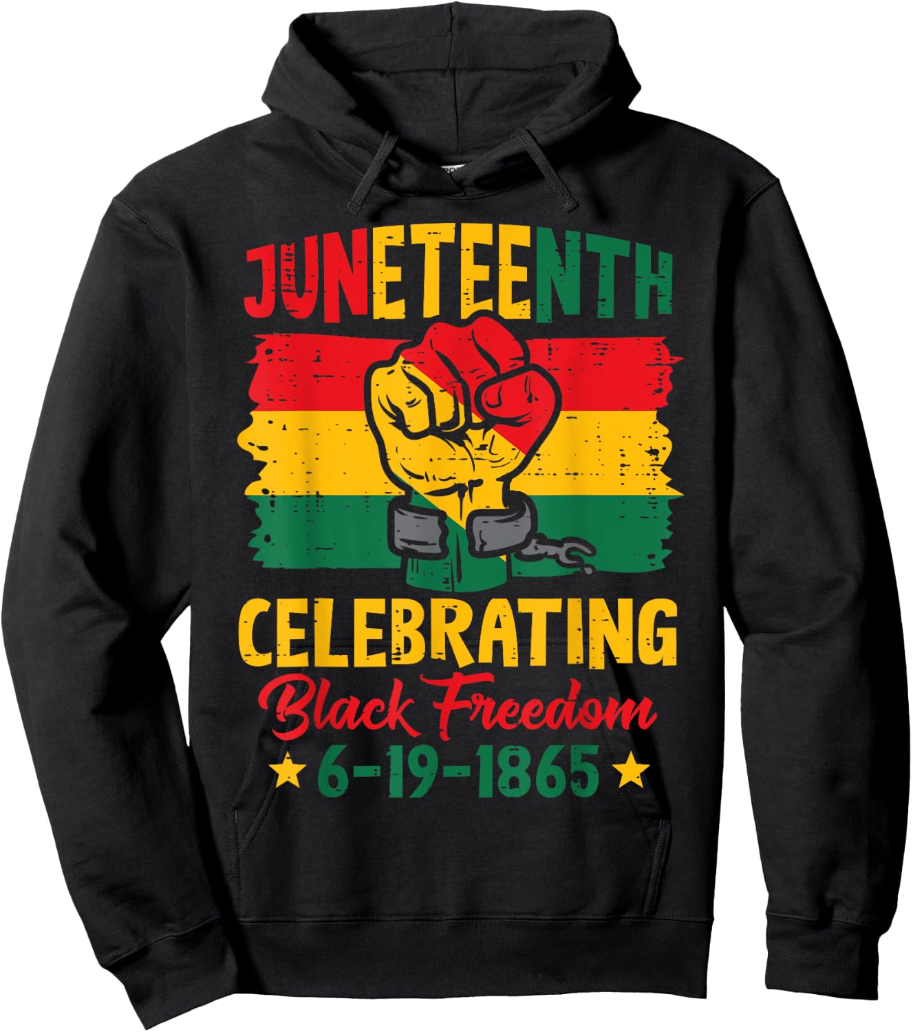 Juneteenth Celebrating Black Freedom Fist Women Men Kids Hoodie - Hoodie | Black
