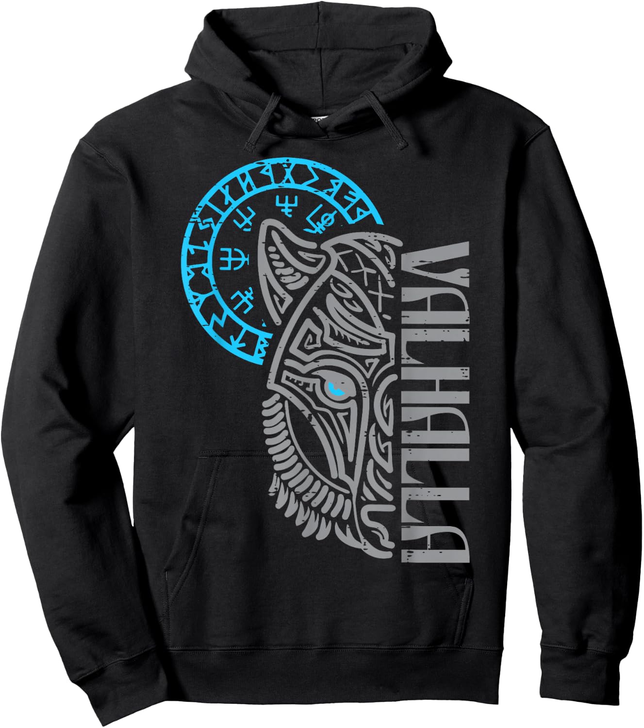 Viking Valhalla Wolf Mask Norse Mythology Men Women Kids Hoodie - Hoodie | Black