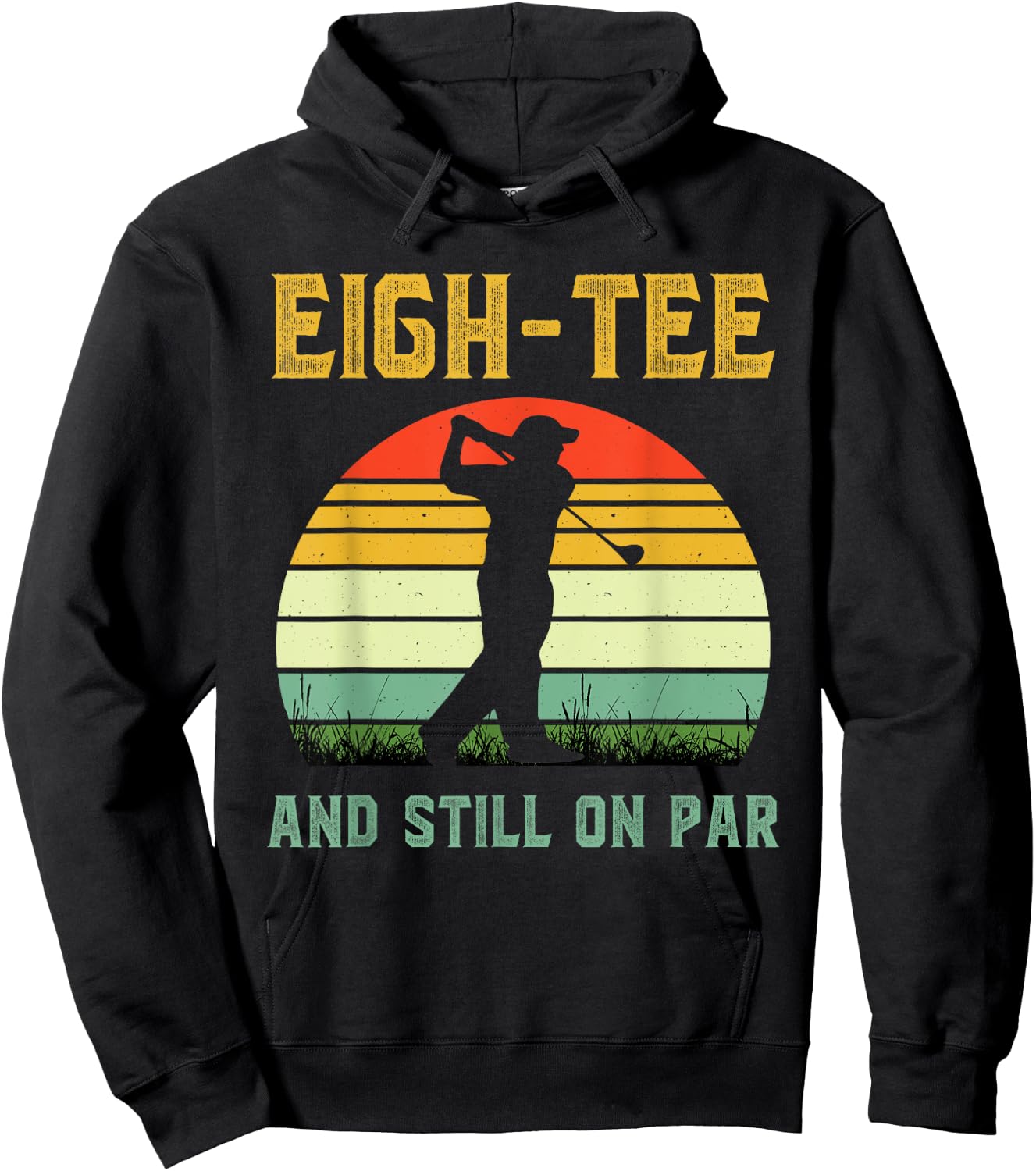 Funny 80th Birthday Golf Pun Golfing 80 Year Old Golfer Hoodie - Hoodie | Black