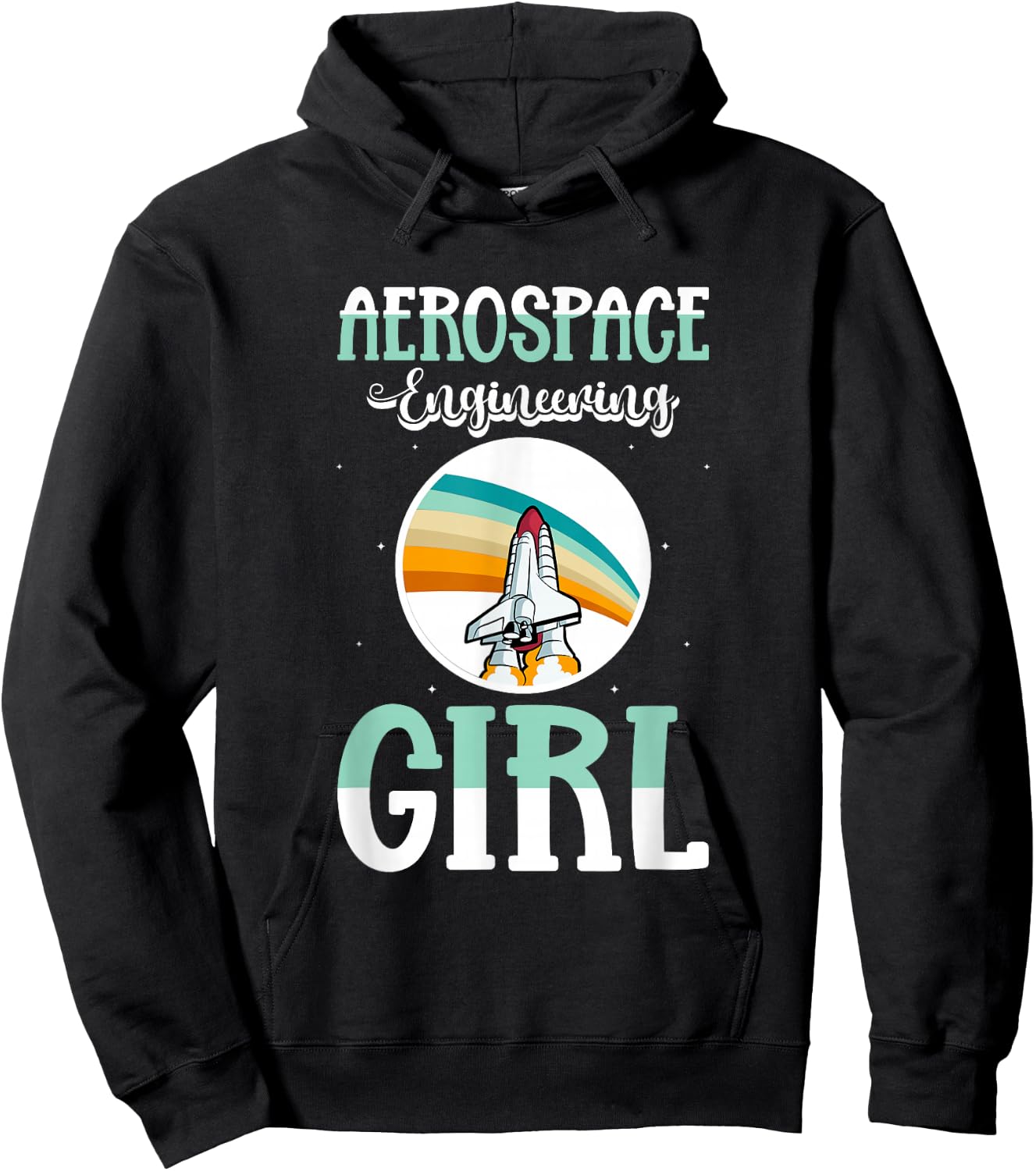 Girl Aeronautical Aerospace Engineering Hoodie - Hoodie | Black
