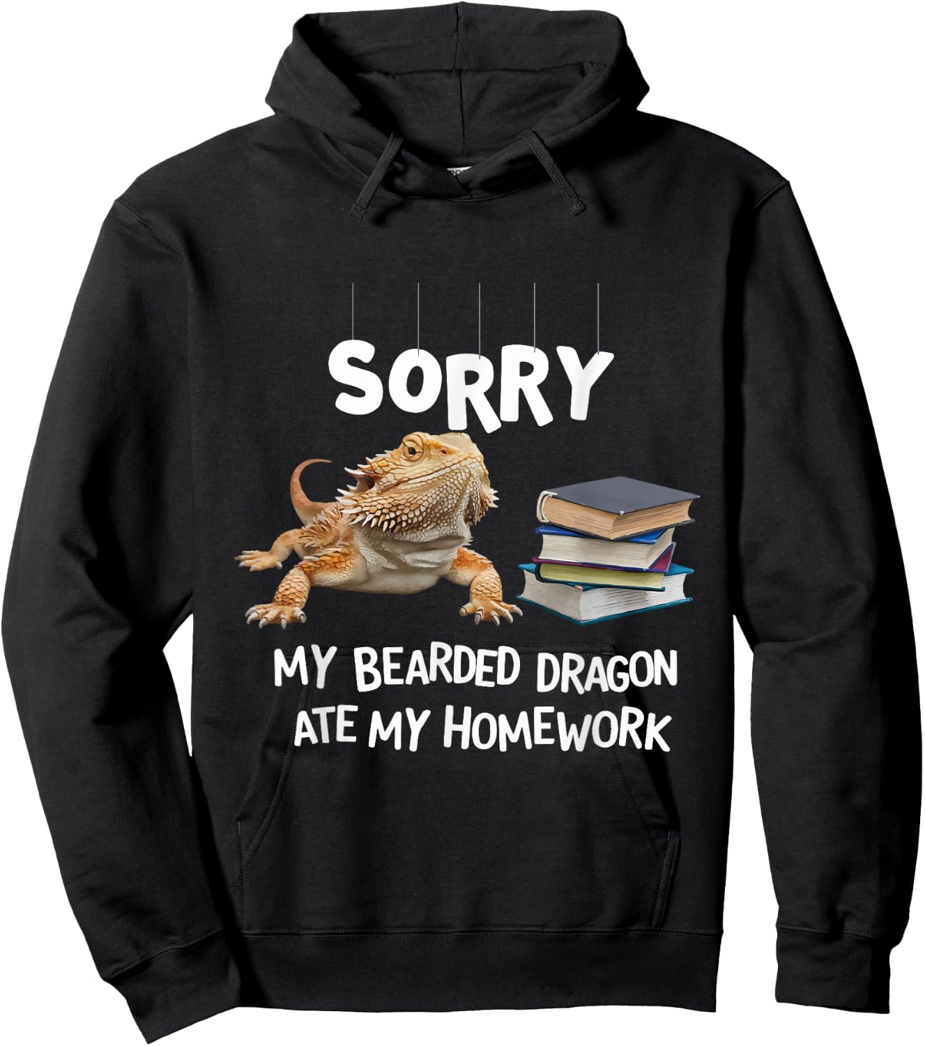 Sorry My Bearded Dragon Ate My Homework Hoodie - Hoodie | Black