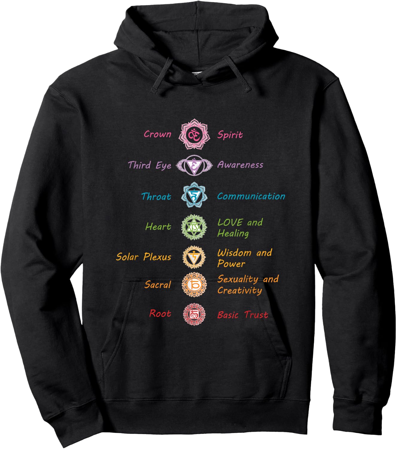 Energy Spirits Soul Chakra Spiritual Health Healing Hoodie - Hoodie | Black