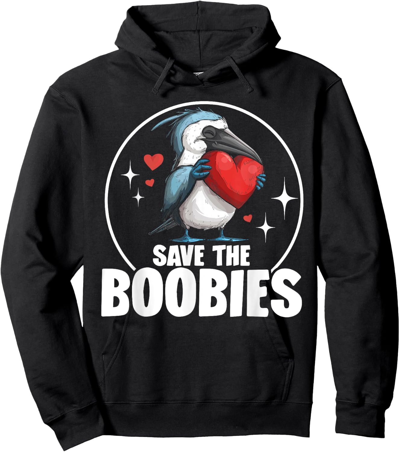 Blue Footed Booby Bird Plush Stuffed Animal Blue Foot Booty Hoodie - Hoodie | Black