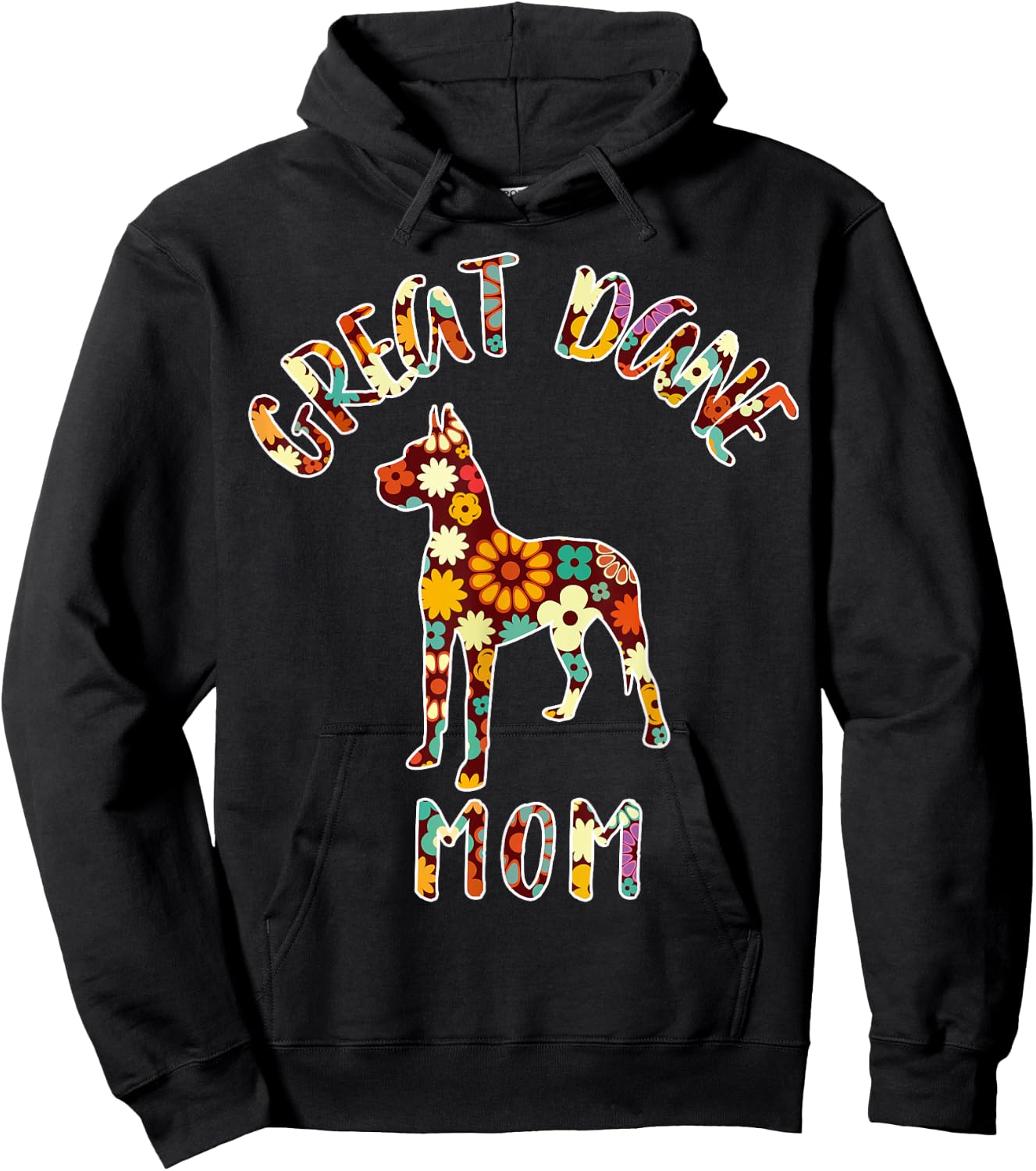 Great Dane Mom Great Dane Mama Dog Mom Great Dane Owner Women Kids Hoodie - Hoodie | Black