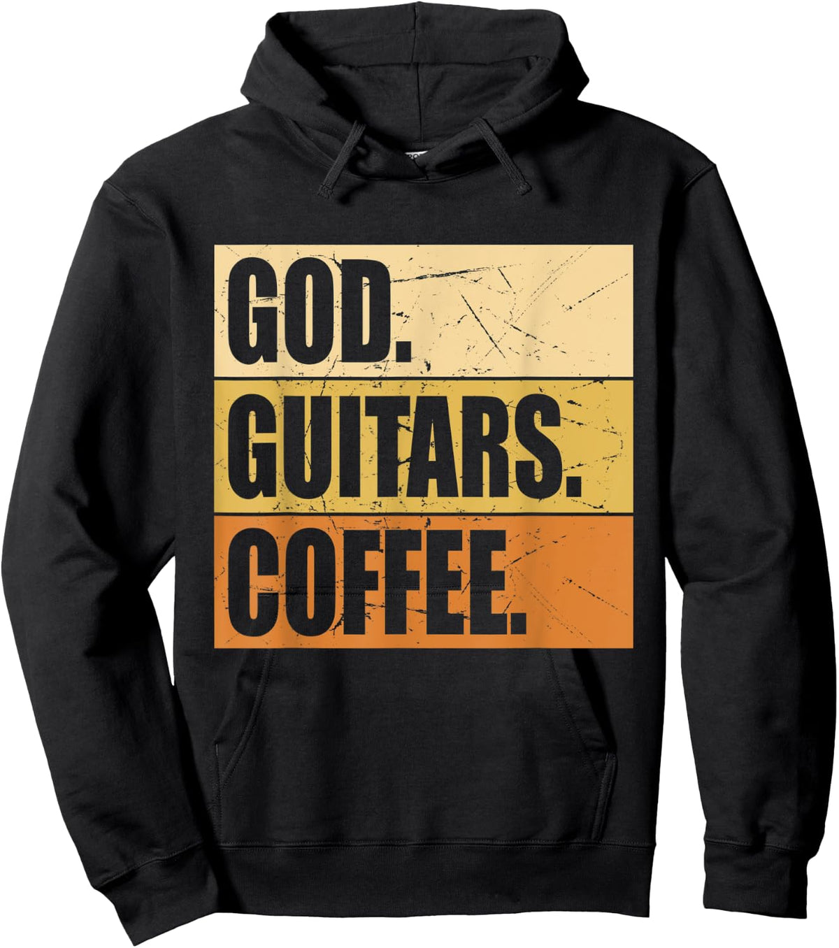 Christian Guitar Player Guitarist I God Guitars Coffee Hoodie - Hoodie | Black