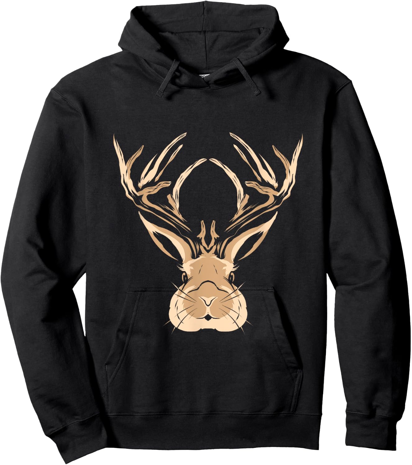 Jackalope Head Gift Hoodie - Hoodie | Black