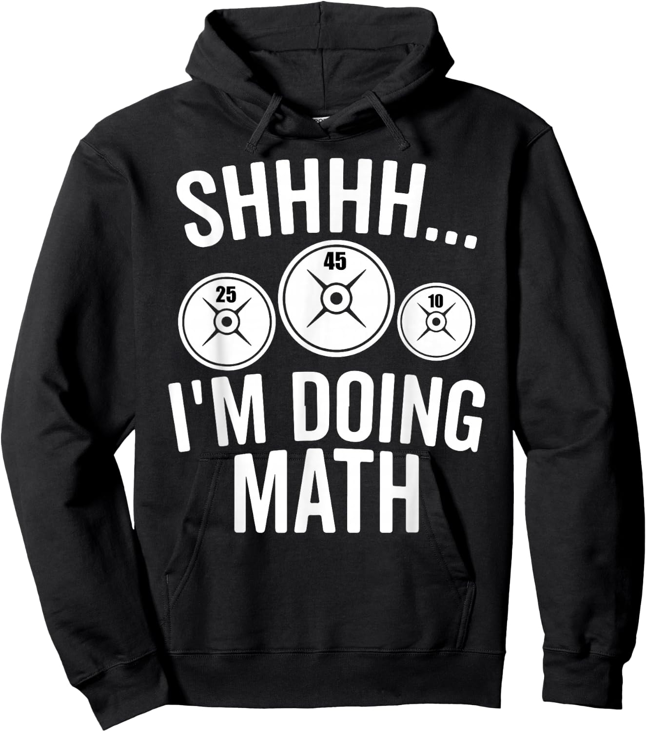 Im Doing Math Shhh I'm Doing Math Meme Funny Workout Quotes Hoodie - Hoodie | Black