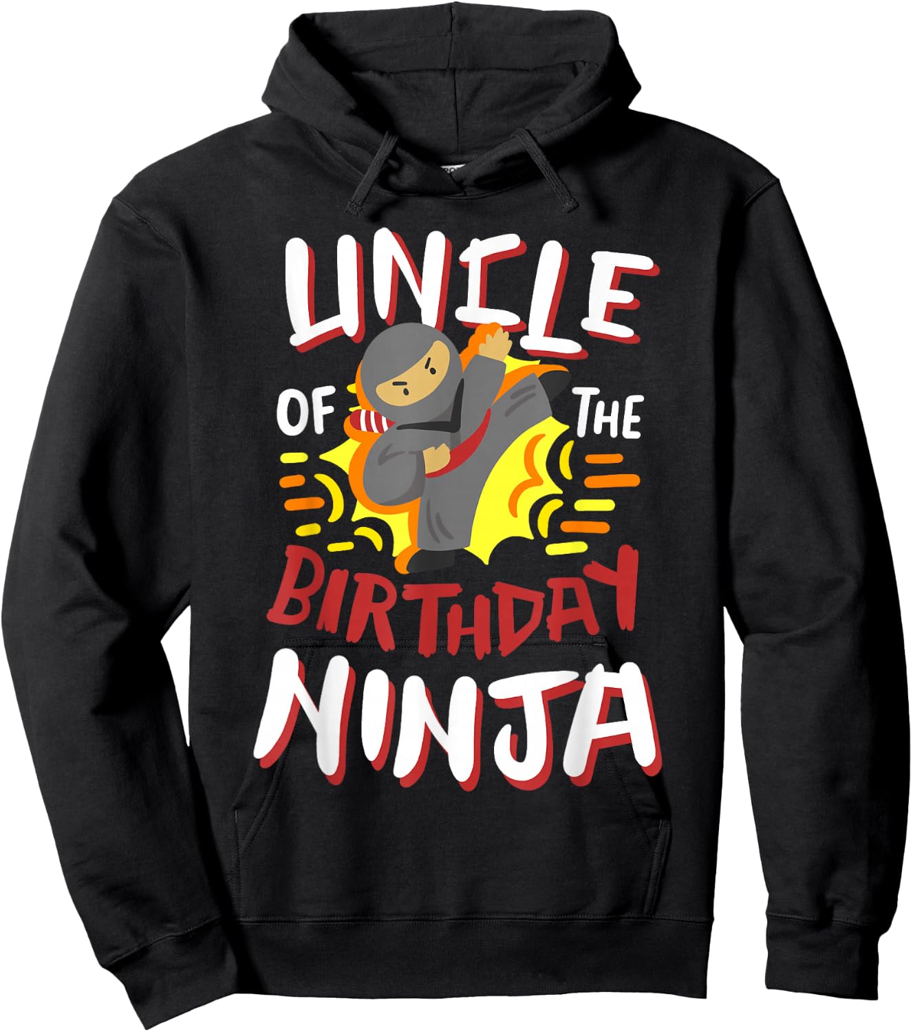Uncle Of The Birthday Ninja Karate Kids Bday Party Family Hoodie - Hoodie | Black