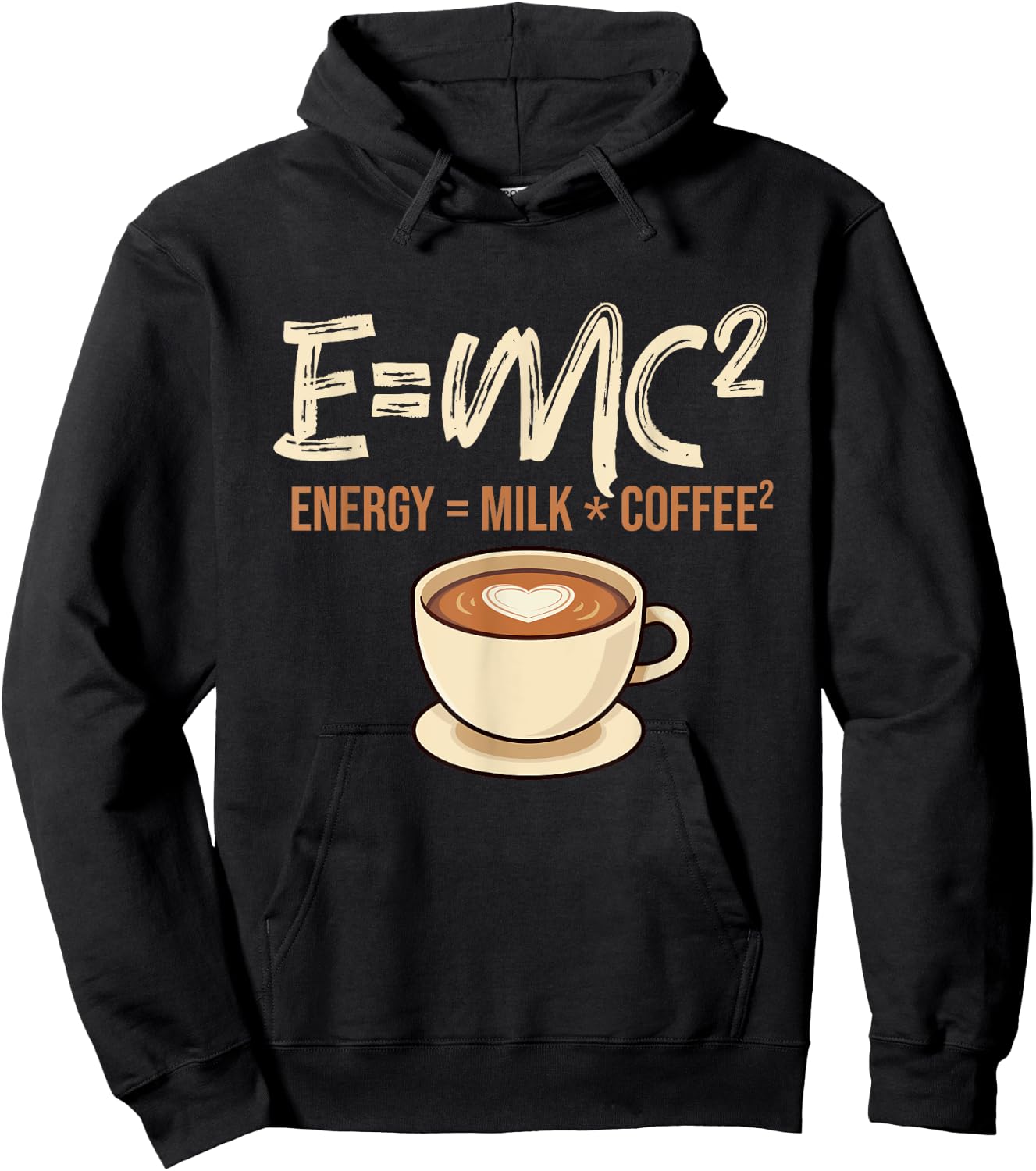E = MC2 - Coffee Lover Caffeine Lover Breakfast Hoodie - Hoodie | Black